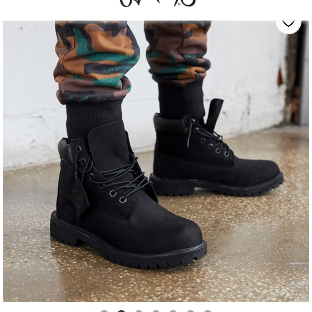 Timberland Kids Black Boots
